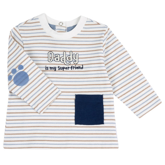 Pull blanc Rayé