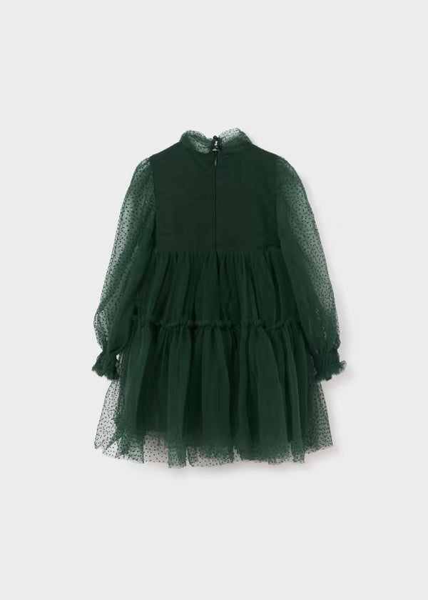 Robe verte en tulle