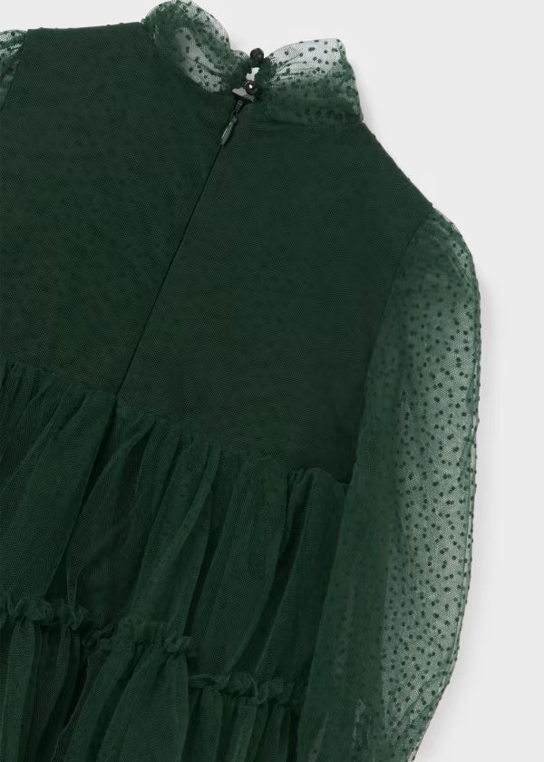 Robe verte en tulle