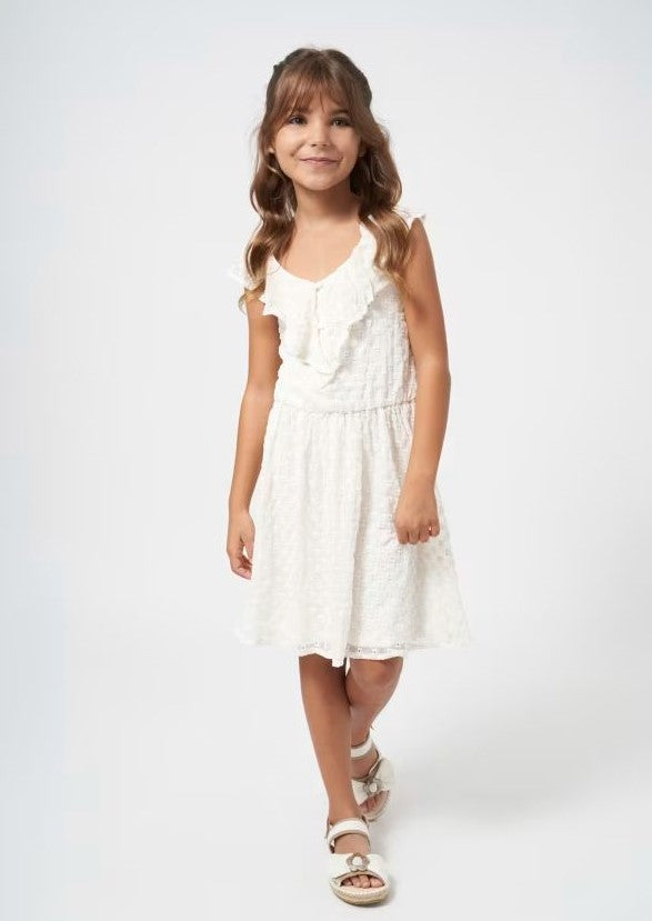 Robe blanche à fleurs