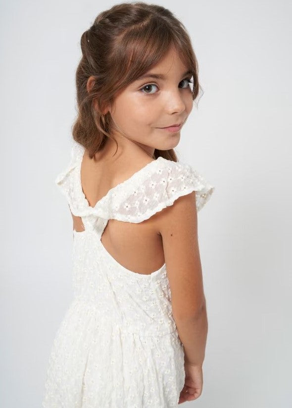Robe blanche à fleurs