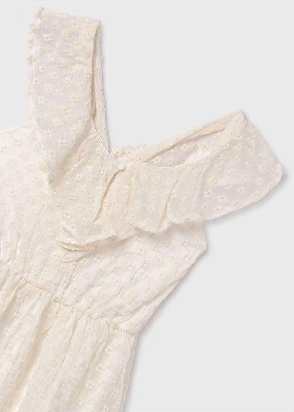 Robe blanche à fleurs
