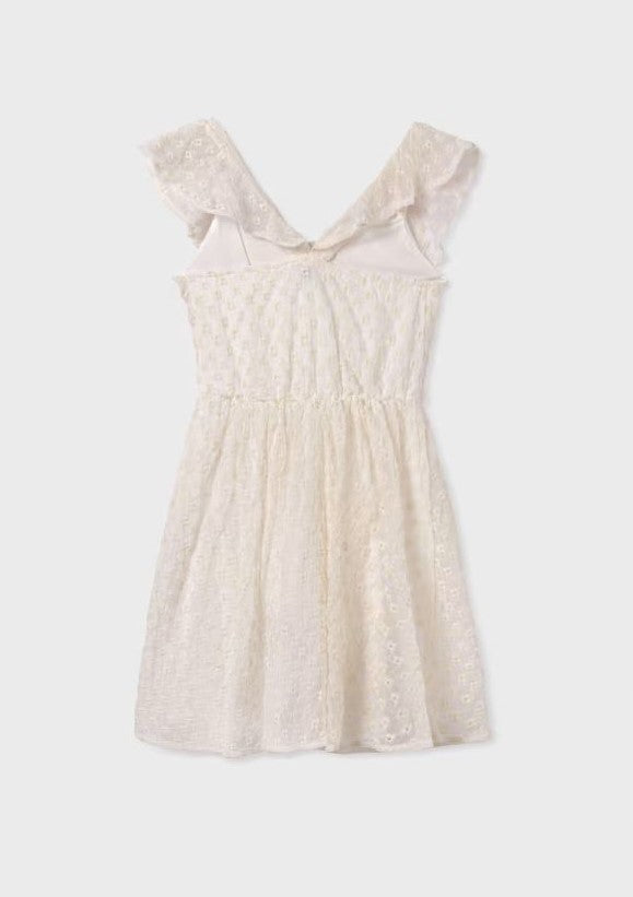 Robe blanche à fleurs
