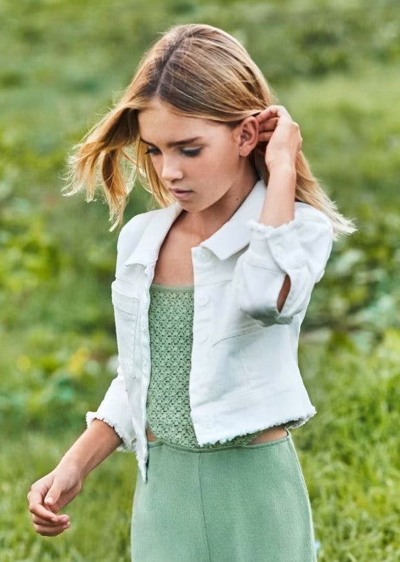 Veste en jeans blanche