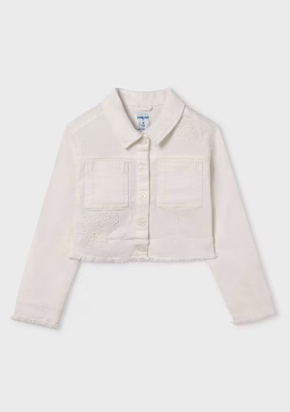 Veste en jeans blanche